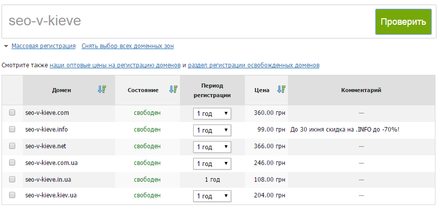 проверка домена